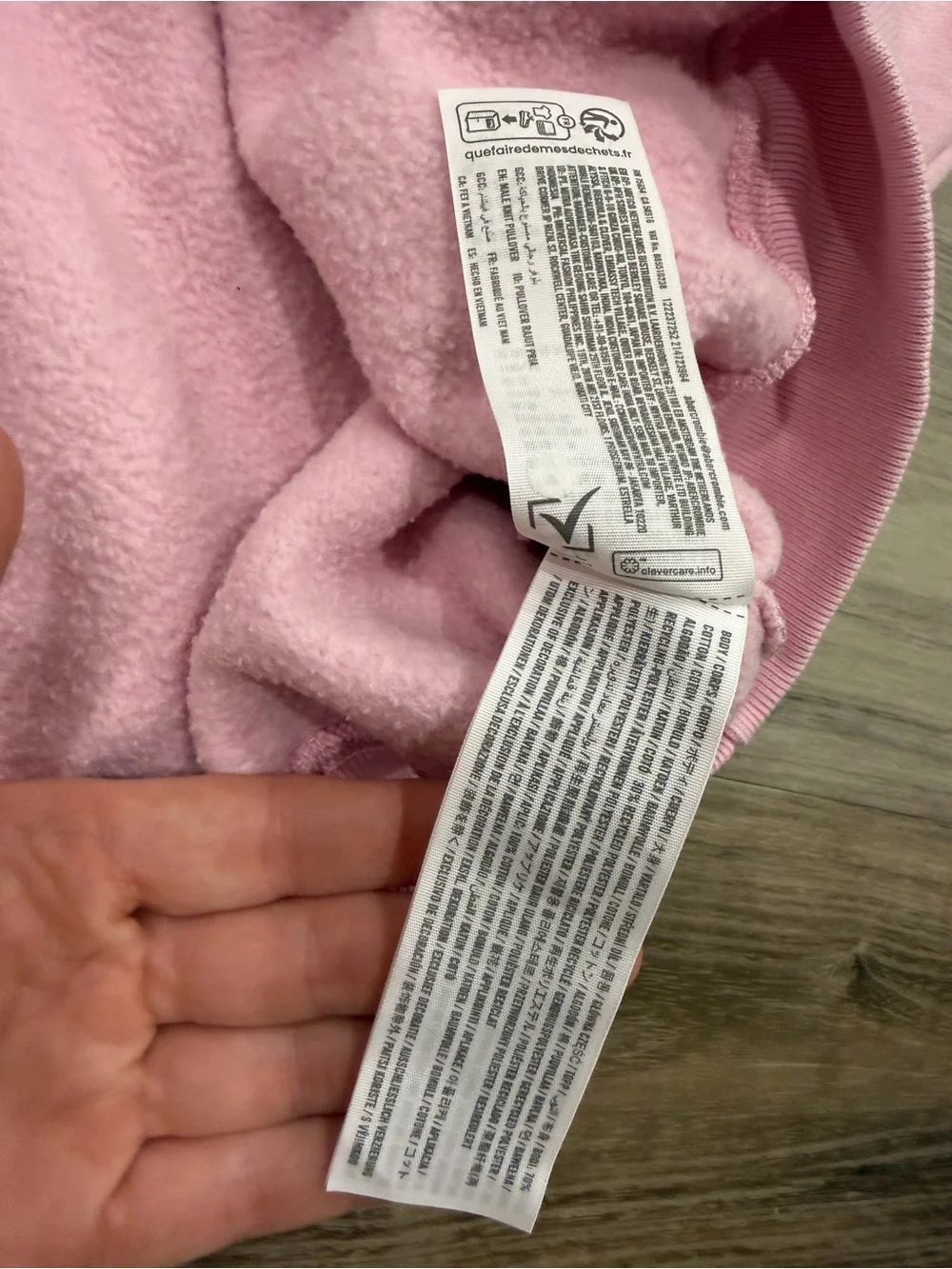 Abercrombie & Fitch Pink Soft Essential Crew Plaid Patchwork Sweatshirt